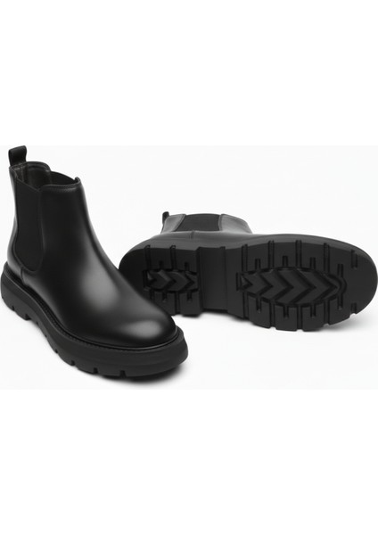 GR0460 Hakiki Deri Hafif Topuklu Kalın Tabanlı Su ve Soğuk Geçirmez Chelsea Spor Klasik Bot fiyatları