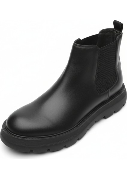 GR0460 Hakiki Deri Hafif Topuklu Kalın Tabanlı Su ve Soğuk Geçirmez Chelsea Spor Klasik Bot