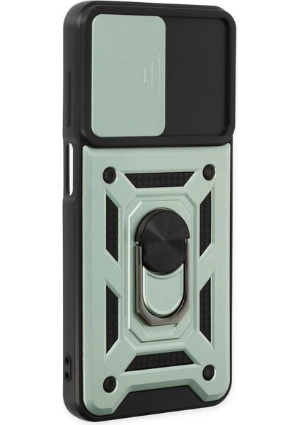 Samsung Galaxy A04S Kılıf Pars Lens Yüzüklü Silikon - Yeşil fiyatları