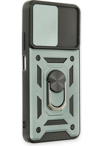 Xiaomi Redmi Note 11T Kılıf Pars Lens Yüzüklü Silikon - Yeşil fiyatları