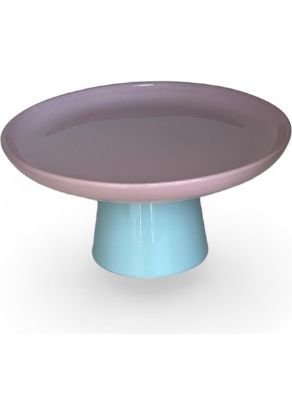 Rengarenk Soft Lila Turkuaz Ayaklı Meyvelik Sunum Kasesi Kek Standı fiyatları