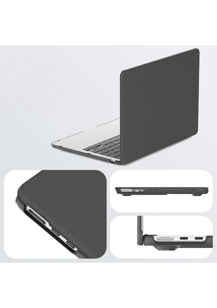 Macbook Air 15 2024 Macbook Deri Kapak - Siyah modelleri