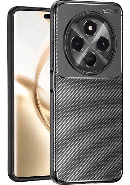 Tecno Spark 30C Kılıf Auto Focus Karbon Kapak - Siyah