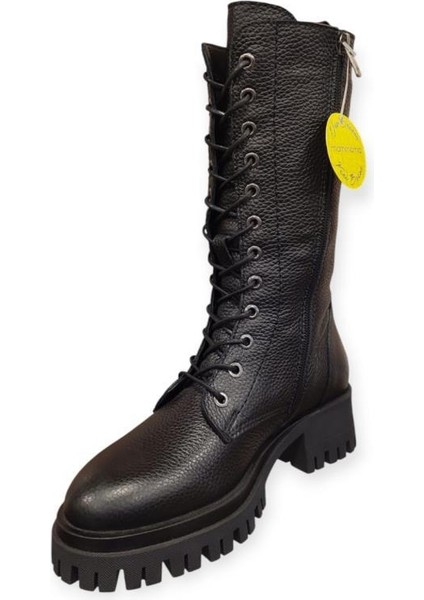 D25KC-2345 Topuklu Ara Boy Genç Kadın Postal Çizme modelleri