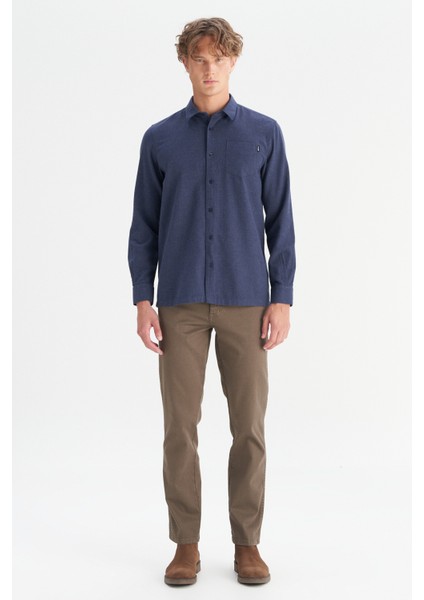 Pamuklu Slim Fit Normal Bel Dar Paça Pantolon Erkek Pantolon W12S004191 19T fiyatları