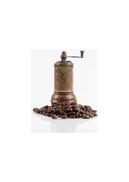 Osmanlı Motifli Kahve ve Baharat Değirmeni Bakır