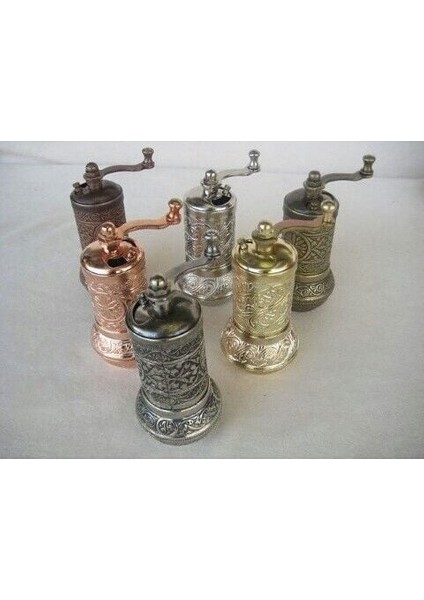 Osmanlı Motifli Kahve ve Baharat Değirmeni Bakır modelleri