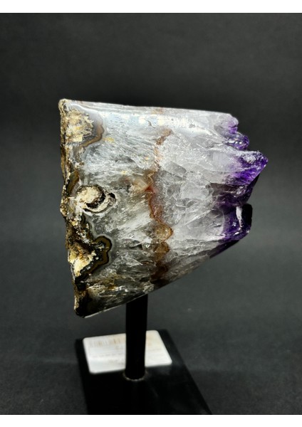 Brezilya Ametist Doğaltaş Siyah Demir Stantlı fırsatları