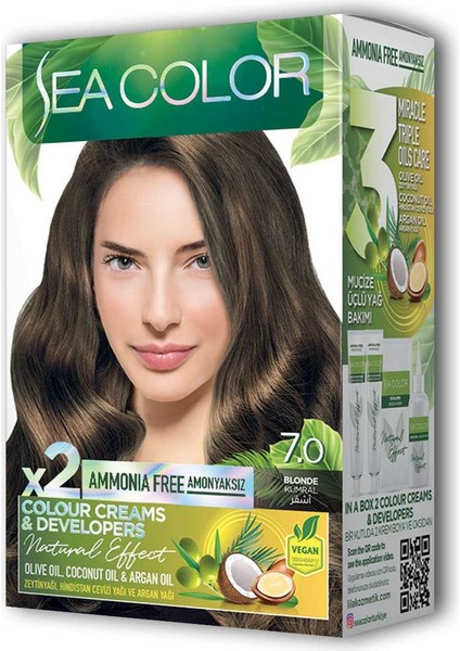 2x2 Tüp Krem Saç Boyası Seti Kumral No:7.0 modelleri