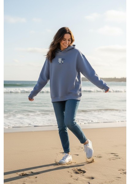 Best Friends Oversize Unisex Kapüşonlu Sweatshirt modelleri