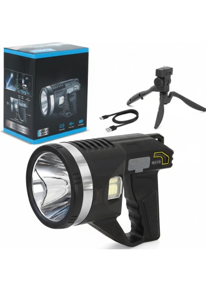 Şarjlı Dev Boy El Feneri Tripod Ayaklı Parlak LED El Lambası Kamp, Av ve Güvenlik Için Ideal fırsatları