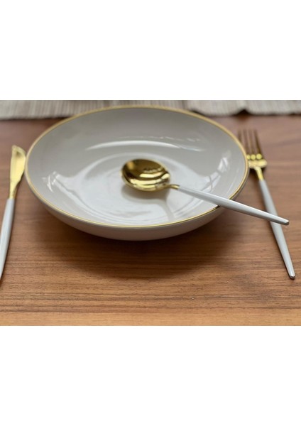 Altın Yaldızlı Yemek Takımı Parçalı Meggdecor