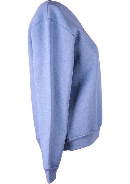 New York Baskılı Mavi Kadın Sweatshirt 26KL71S95007 fiyatları