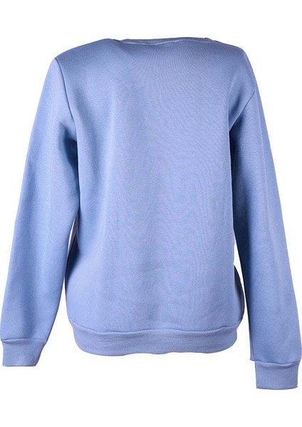 New York Baskılı Mavi Kadın Sweatshirt 26KL71S95007 modelleri