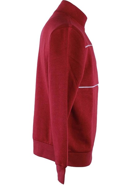 Yarım Fermuarlı 3 Iplik Bordo Erkek Sweatshirt 5720 fiyatları