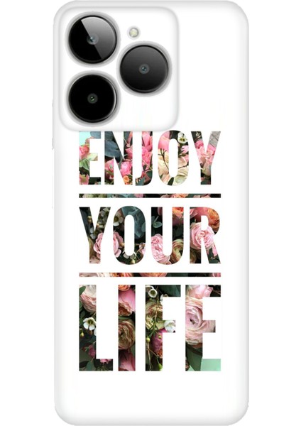 General Mobile Era 30 Kılıf Desenli Baskılı Tpu Rubber Kapak Enjoy Your Life