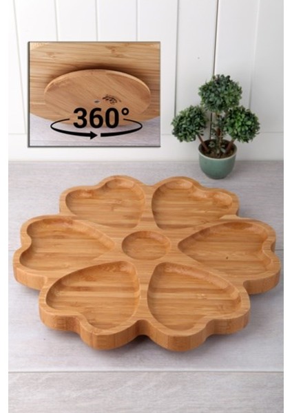 7 Bölmeli Dönerli Bambu Sunum Royaleks-Bls KDS3030