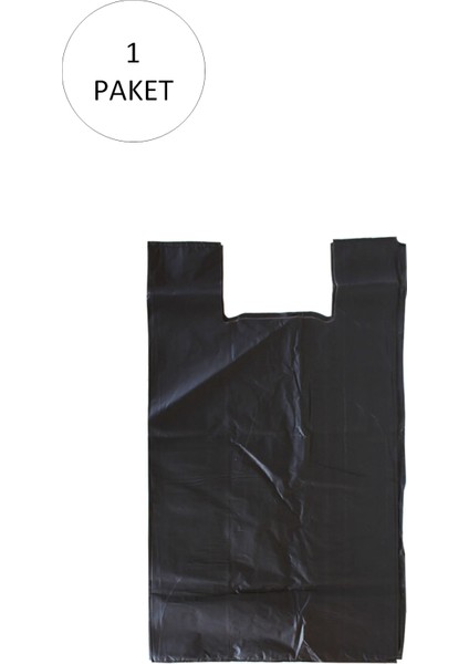 Siyah Hışır Atlet Poşet Mini Boy 22X31 cm 1 Paket Takriben 500 Adet