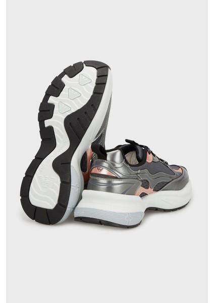 Logolu Metalik Detaylı Kalın Taban Sneaker Ayakkabı Bayan Ayakkabı EW003056 AF19766 M8254 fırsatları