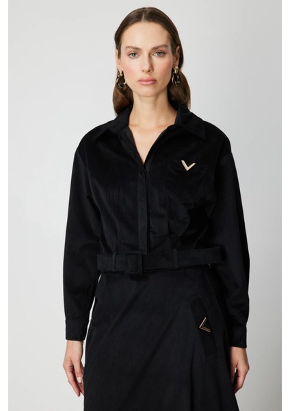 Beli Kemerli Fitilli Ceket 66534-26K