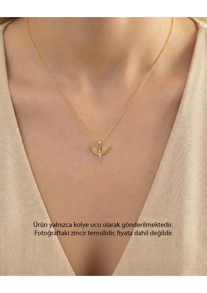 Sade Minik Mikail Meleği 14 Ayar Altın Kolye Ucu modelleri