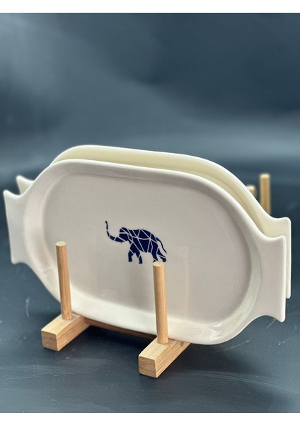 1 Adet Filli 28*15CM Tutacaklı Kayık Tabak