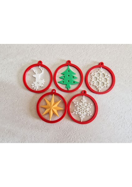 Yılbaşı Ağacı Top Süsü Seti (4'lü)