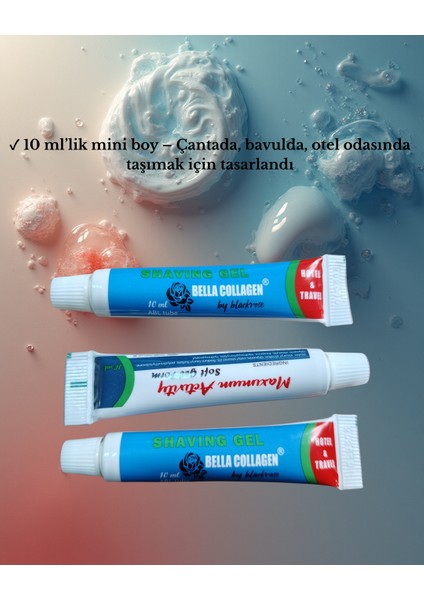 Lara Collectıon Black Rose Bella Collagen Tıraş Jeli 10ML x 3 Adet Seyahat Boy Kolajenli fiyatları