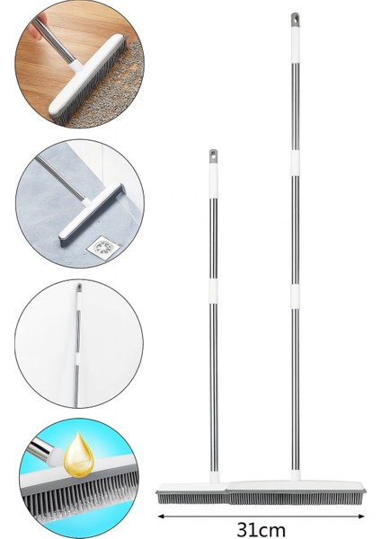 Silikon Yer Silme Fırçası – Çekpaslı Kauçuk Süpürge Ayarlanabilir Sap Yıkama Fırçası Kauçuk modelleri