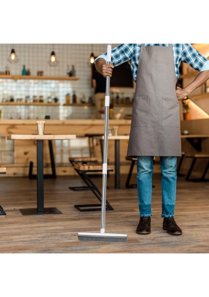 Silikon Yer Silme Fırçası – Çekpaslı Kauçuk Süpürge Ayarlanabilir Sap Yıkama Fırçası Kauçuk