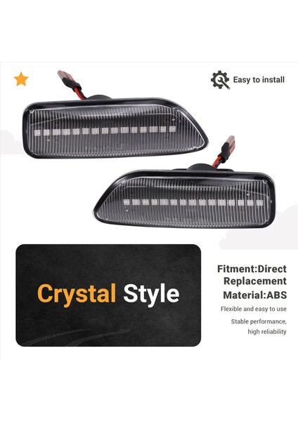 2pcs Akan LED Dinamik Yan Işaretçi Volvo S80 XC90 XC70 V70 S60 2001-2009 Şeffaf (Yurt Dışından) indirimleri