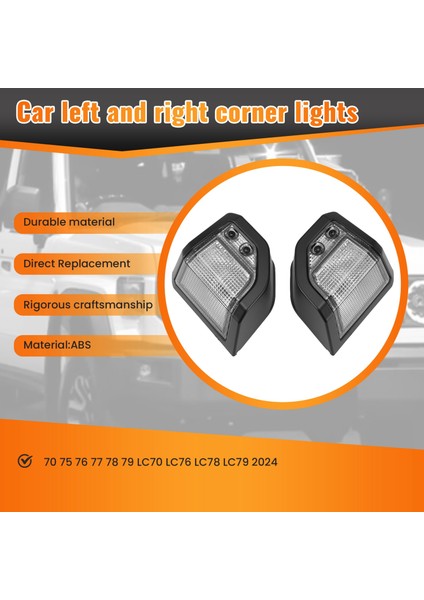 Toyota Land Cruiser LC70 LC76 LC78 LC79 2024+ Oto Aksesuarları (Ampul Olmadan) Için 1 Çift Araba Köşe Işıkları Lambası (Yurt Dışından) fırsatları