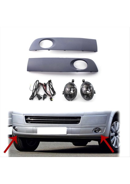 Vw Transporter Multivan Caravelle T5 T6 2010-2015 Için Sis Işığı Montajı Izgara Kablo Demet Kiti ile Sis Işığı (Yurt Dışından) fiyatları