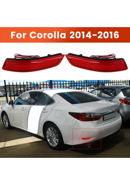Araba LED Arka Tampon Reflektörü Işık Fren Işık Kuyruk Lambası 81910-30040 81920-30040 Toyota Corolla 2014-2016 (Yurt Dışından) modelleri