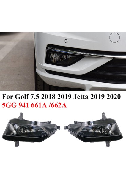 Golf Için Halojen Ampul ile Araba Ön Sis Işık Lambası Montajı 7 5 2018 2019 Jetta 2019 2020 5gg 941 661A Sol (Yurt Dışından) fiyatları
