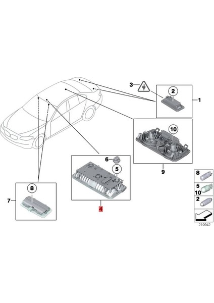 Araba Arka Tepegöz Okuma Işık Dekoratif Kapak Bmw 5 7 Serisi F01 F02 F07 F10 F18 2008-2013 Dome Harita Lambası Kapakları (Yurt Dışından) fırsatları