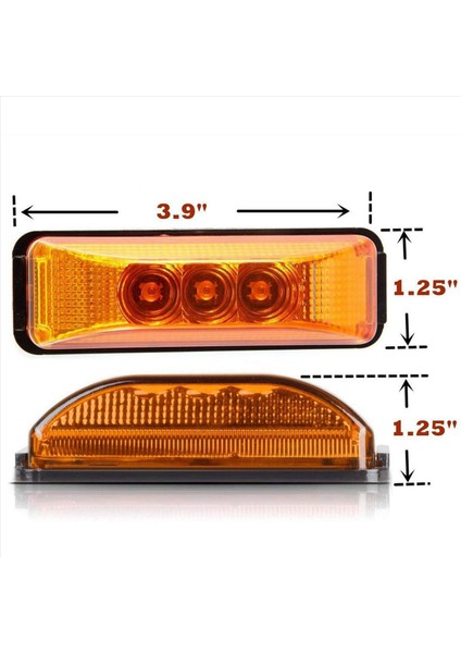 6x 3 LED 3 9 Inç Araba Kamyonu Yan Işareti Hafif Kuyruk Arka Lambalar Gösterge Işaretleyicisi 10-24V Römork Için Rv Tekne Kamyonu (Yurt Dışından) fırsatları