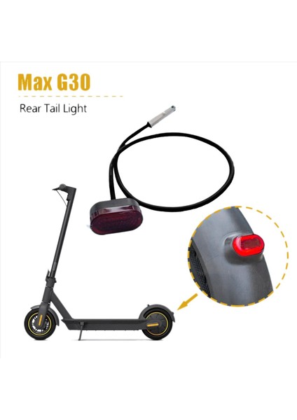 10X Elektrikli Scooter Tail Işık Uyarı Lambası Dokuzbot Için LED Arka Işık Max G30 (Yurt Dışından) fiyatları