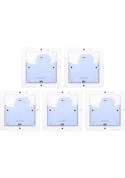 5x 9W 12V Araba Karavan Rv LED Iç Çatı Tavan Iç Lamba Kubbesi Açık Soğuk Beyaz (Yurt Dışından)