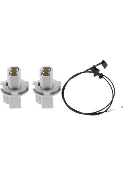 3 Pcs Araç Aksesuarları 2pcs Fren Trage Lambası Arka Işık Soket Tutucu ve 1 Pcs Araçlı Araç Motoru Kaput Serbest Bırakma Kablosu (Yurt Dışından)