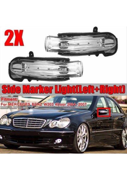 Sol+Sağ Ters Dönüş Sinyali Dikiz Bakımı Mercedes-Benz Için Yan Işık 03-07 C W203 A2038201521 A2038201621 (Yurt Dışından) modelleri
