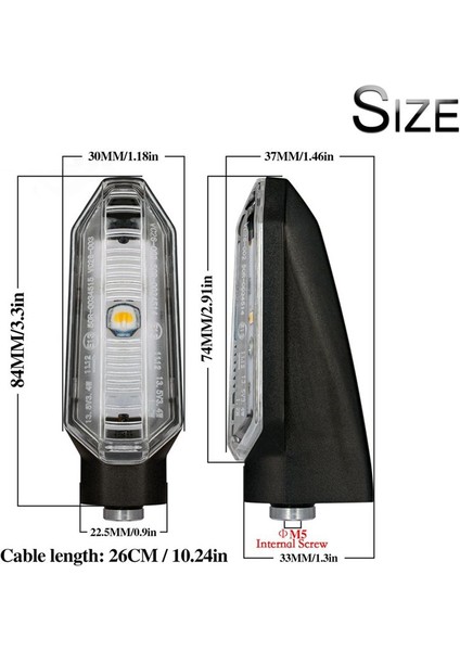 8x Motosiklet LED Turn Sinyal Işıkları Lambalar Honda CB125/CBR650R/CBF/X-ADV/CB 150R/CB 300R/CB 1000R (Yurt Dışından) fiyatları