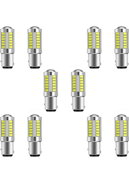 10X Süper Parlak LED 1157 LED LED Ampul P21/5W BAY15D LED 33SMD 5730 Yonga Setleri Xenon White (Yurt Dışından)