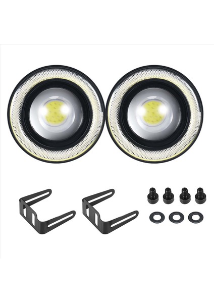 2pcs Araba Evrensel 3 5 Inç Cob Angel Göz Sisleri Farlar Çalışan Işıklar Beyaz (Yurt Dışından) fiyatları