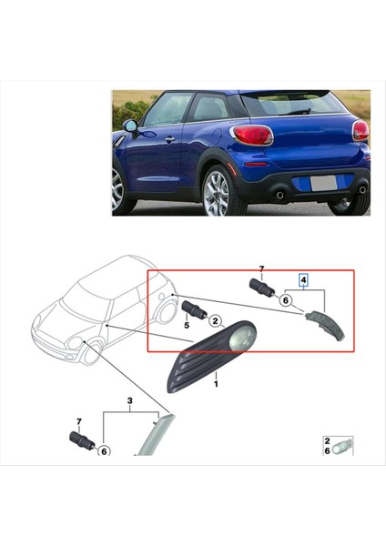Arka Yan Işaretçi Işık Yan Tekrarlayıcı Dönüş Sinyal Işığı Mini Clubman Cooper R55 R56 R57 R58 R59 R60 R61 63132751333 (Yurt Dışından) fiyatları