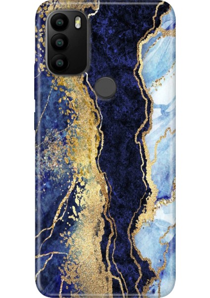 General Mobile Gm 21 Plus Kılıf Desenli Baskılı Tpu Rubber Kapak Hill Mermer