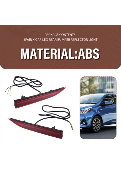 Araba LED Arka Tampon Reflektör Işık Fren Işığı Toyota Yaris Vios Için Dinamik Dönüş Sinyal Lambası 2022-2023 (Yurt Dışından) indirimleri