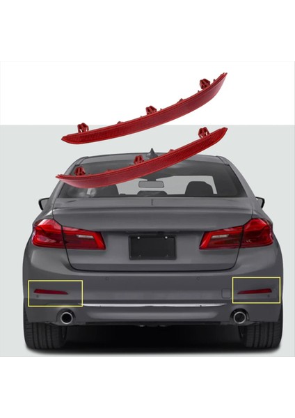 Arka Tampon Trim Reflektör Şeridi Yansıtıcı Kapak 6314738765 63147388766 Bmw 530I 2017-2020 (Yurt Dışından) fırsatları