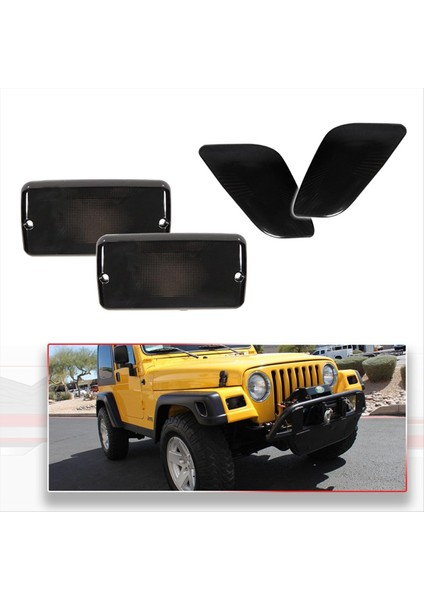 Ön Tampon Sinyali ve Ön Çamurluk Sidemarker Işık Kapağı Kiti Jeep Wrangler Tj 1997-2006 55157033AA 55157032AA (Yurt Dışından) fırsatları