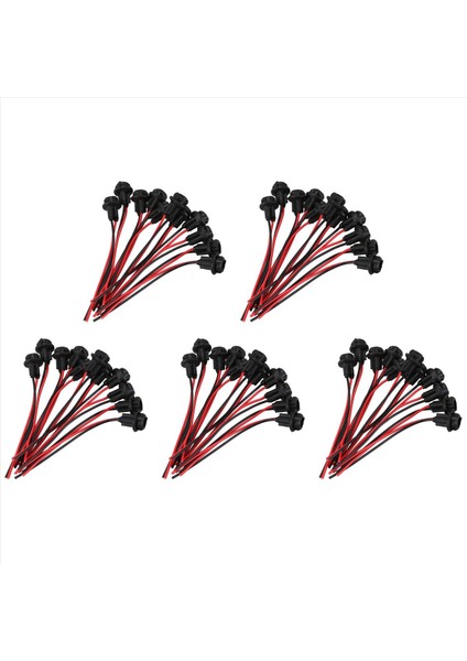 50X T10 W5W 168 194 Lamba Tutucu Soket Cam Base Lamba Soketi Dıy Siyah (Yurt Dışından)